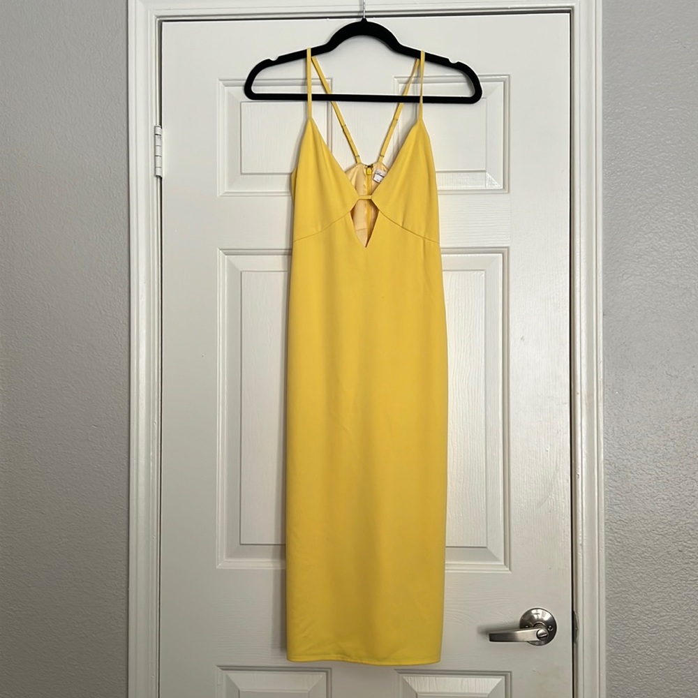 Lovers + Friends Fitted Midi Dress | Yellow | XXS